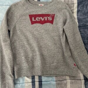 Women’s Levi's Gray and Red Crewneck Sweater